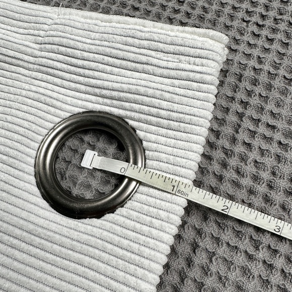 UGG Cori 95” x 42” corduroy curtain panel (set of 2) in Snow Grommet, Blackout - Picture 8 of 8